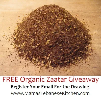Free Organic Zaatar Giveaway: Limited Time