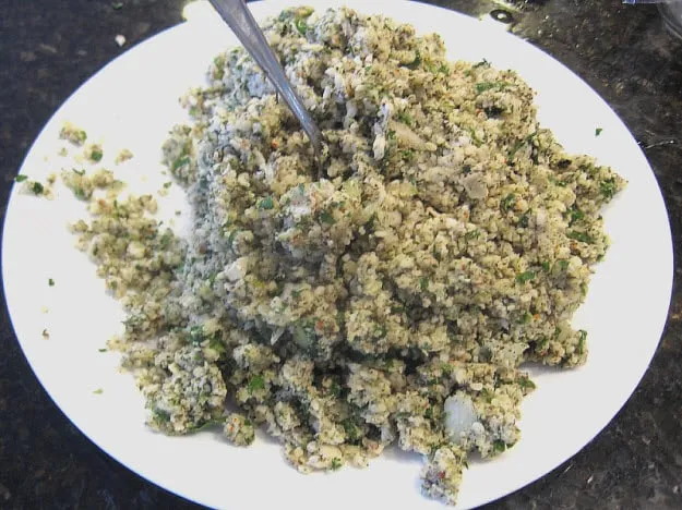Grilled Kibbe Fat Stuffing With Herbs and Spices Lebanese Kibbeh Mishwiyyeh