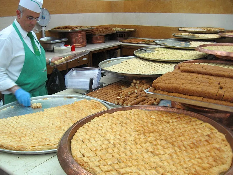 Baklava at AbdulRahman Hallab Sweets in Tripoli