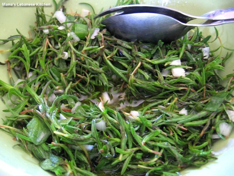 Green Wild Thyme Salad Recipe – Salatat Zaatar