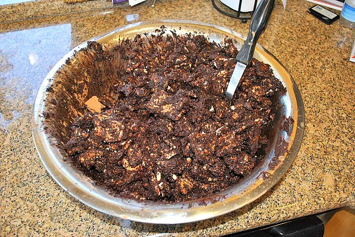 Gently Mix Paste in Bowl Gently Mix Paste in Bow To Chocolate Cookies