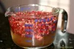 Staghorn Sumac Cones Soaking