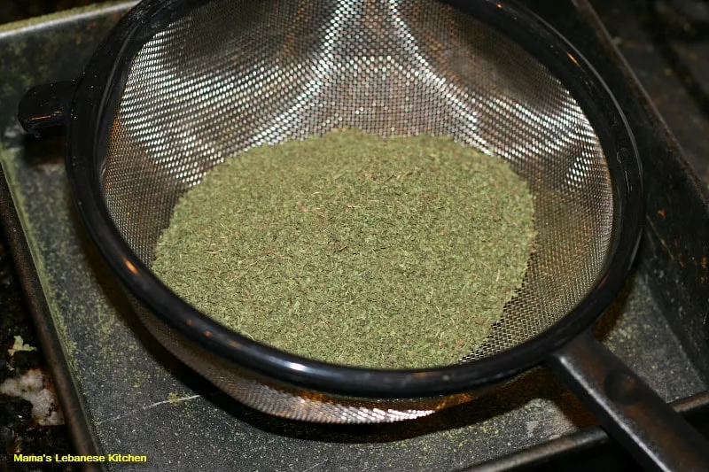 Strain and Filter Remaining Stems