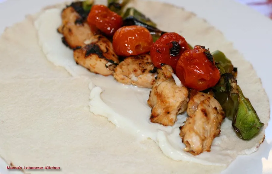 Chicken Shish Tawook With Lebanese Garlic Paste