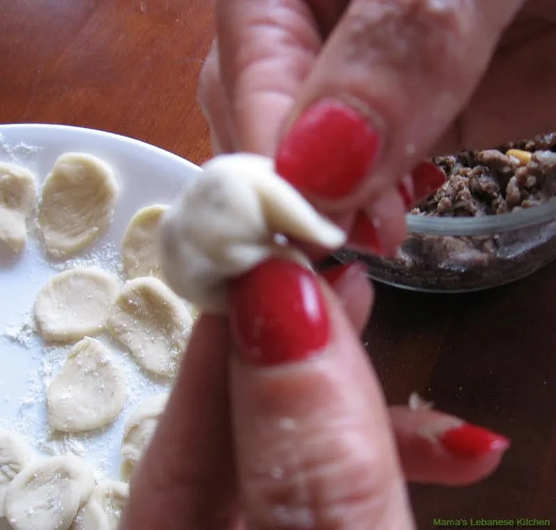 Bring sides together Shish Barak Dumplings