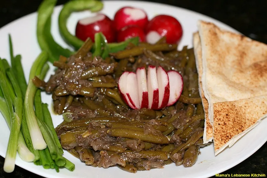 Green Beans Saute in Olive Oil - Loubieh bi Zait Green Beans and Olive Oil Saute
