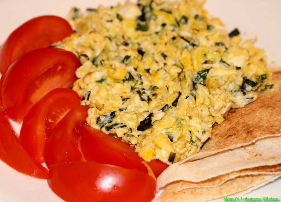 Eggs Fried With Garlic Leaves Fried Egg With Garlic Leaves