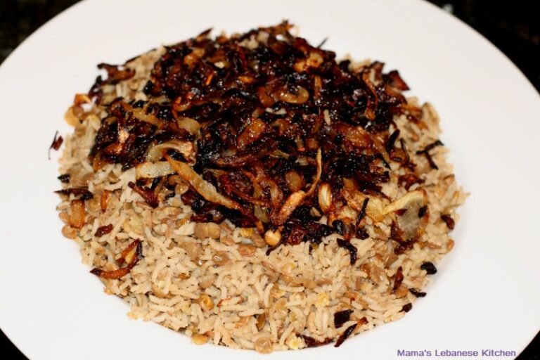 Lebanese Lentils Mujadara Recipe – Vegan Lentils With Rice
