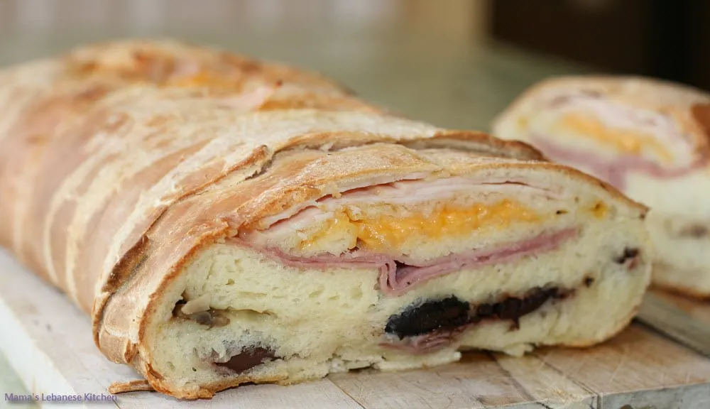 Smoked Turkey and Cheese Home Baked Bread “Garbage Bread” – Pate Noel