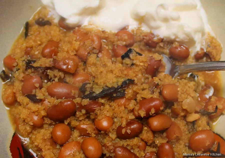 Lebanese Mujadara bi Fasoulia