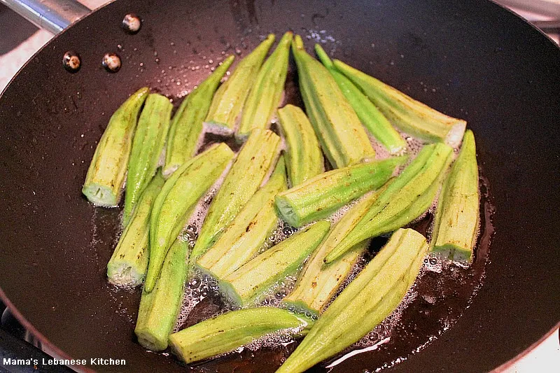 Fried Okra Lebanese Vegetarian Okra Stew