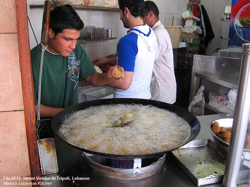 Falafel Street Food Vendor in Tripoli, Lebanon.
