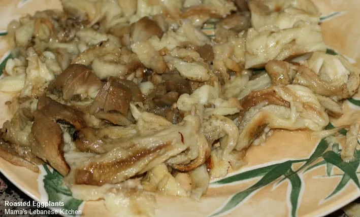 Peeled Eggplants Baba Ghannouj Recipe Traditional