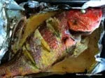 Baked Red Snapper Fish With garlic