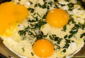 Scrambled Eggs With Green Garlic Leaves: Bayd ala Toum Recipe