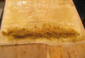 Add Nuts to Fillo Dough