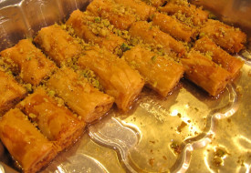 Add Syrup and Decorate With Pistachio
